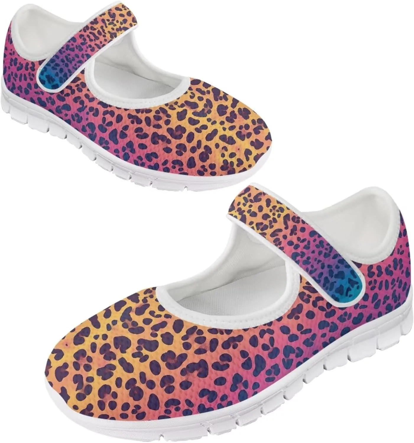 JoyLamoria Womens Slip on Fashion Mary Jane Shoes Retro Mushroom Painted Flats Causal Road Walking Shoes Non Slip Platform