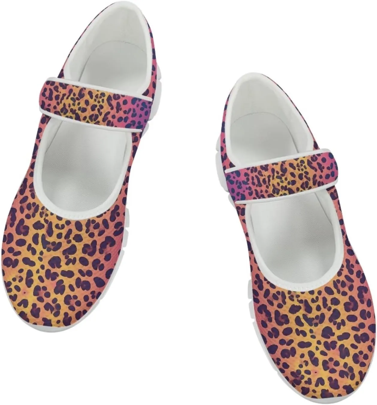 JoyLamoria Womens Slip on Fashion Mary Jane Shoes Retro Mushroom Painted Flats Causal Road Walking Shoes Non Slip Platform