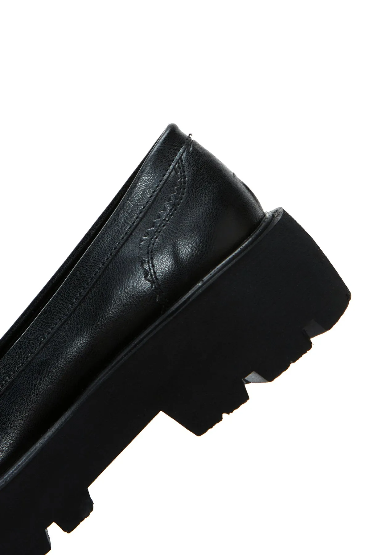 Kadın Siyah Tokalı Loafer