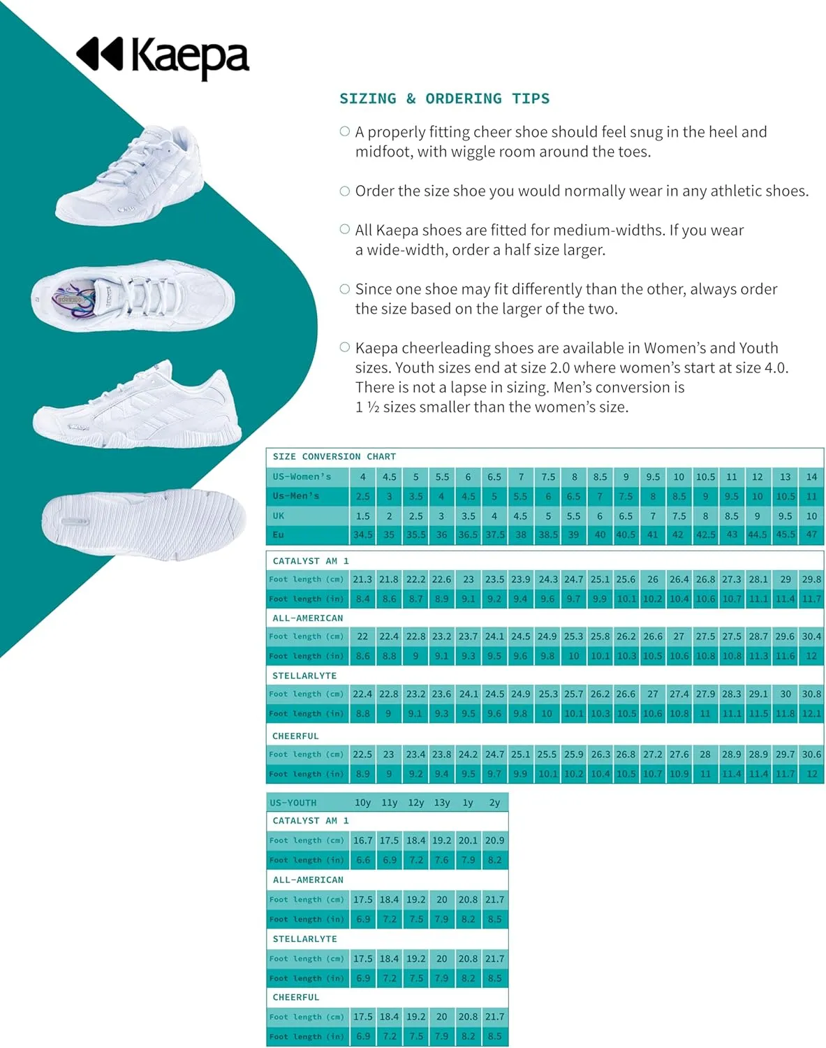 Kaepa Youth Stellarlyte Cheer Shoe