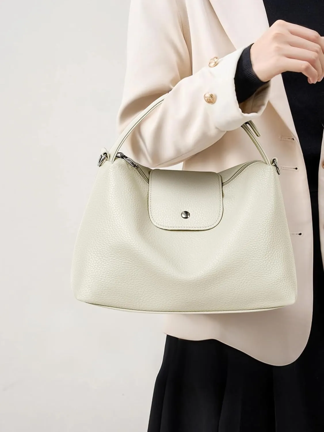 KALIDI Soft Vegan Leather Hobo Bag, Crossbody Purses Satchel for Women with Top Handle