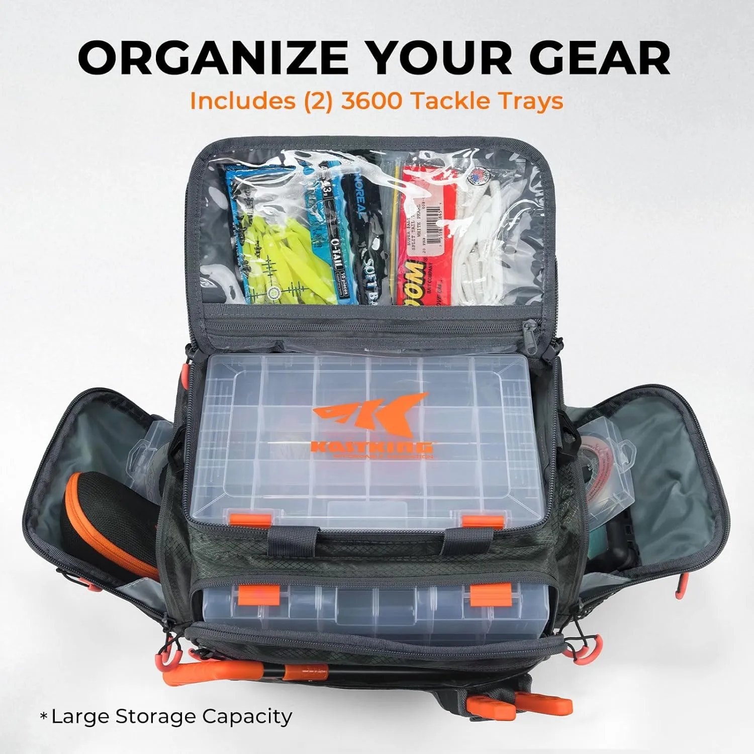 KastKing Fishing Gear & Tackle Bags - Saltwater Resistant Fishing Bags - Fishing Tackle Storage Bags