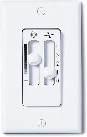 kathy ireland HOME Dual Slide Ceiling Fan and Light Control, White