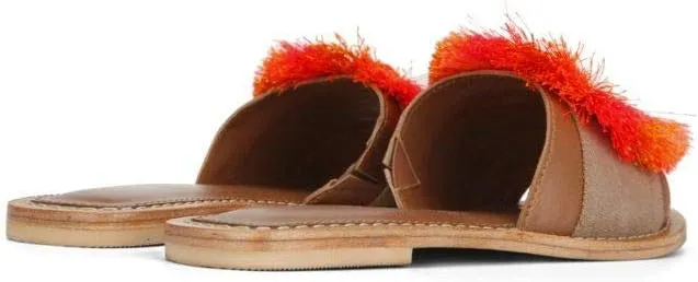 Kenneth Cole Women's Orton Slide Sandal with Circle Fringe Detail