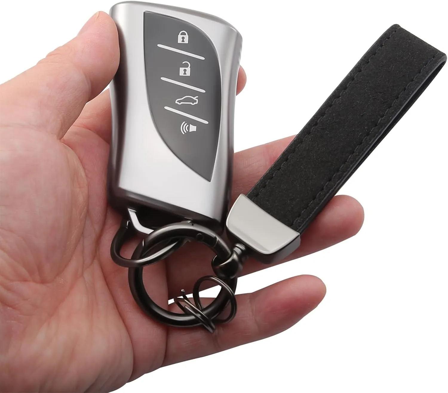Keychain for Lexus Key Fob Cover Key Case Fit for 2018-2025 ES250 ES350 UX200 NX300h RX350 RX450h GX460 TX550 LX600 LS500 LC500h