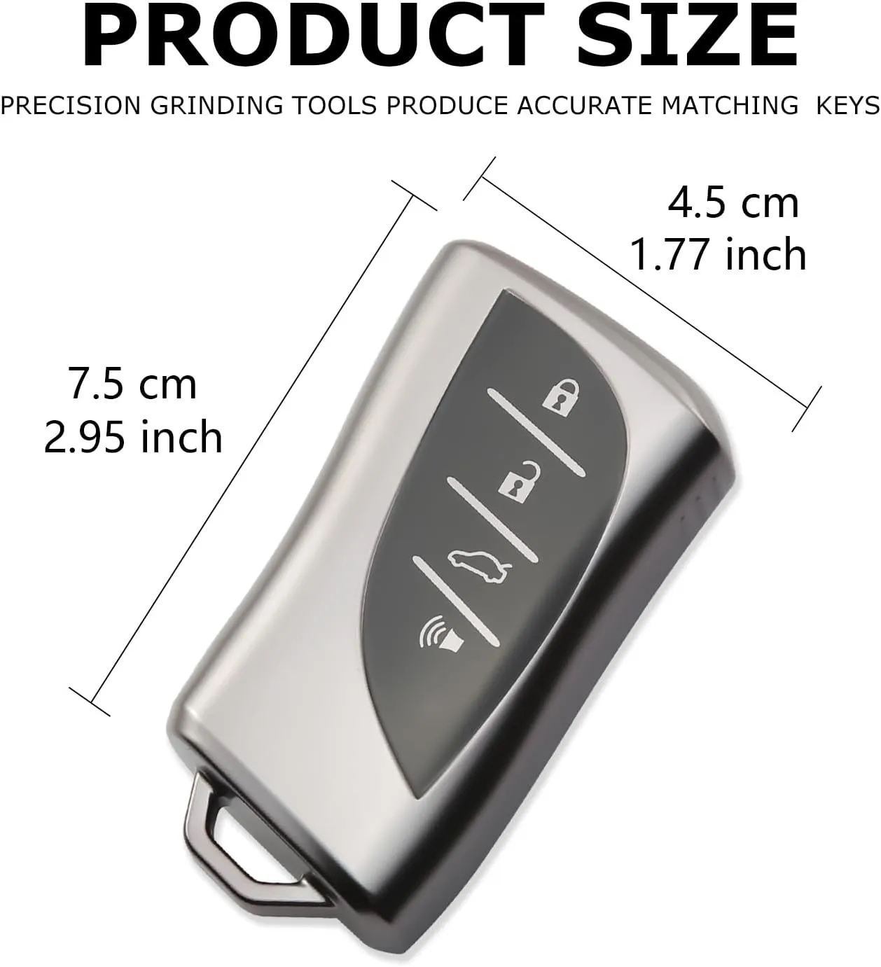 Keychain for Lexus Key Fob Cover Key Case Fit for 2018-2025 ES250 ES350 UX200 NX300h RX350 RX450h GX460 TX550 LX600 LS500 LC500h