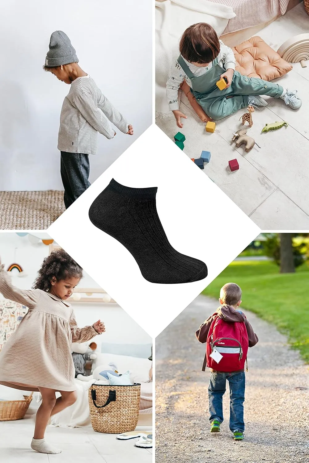 Kids 100% Cotton Ankle Socks | Sock Snob | Girls & Boys No Show Trainer Socks
