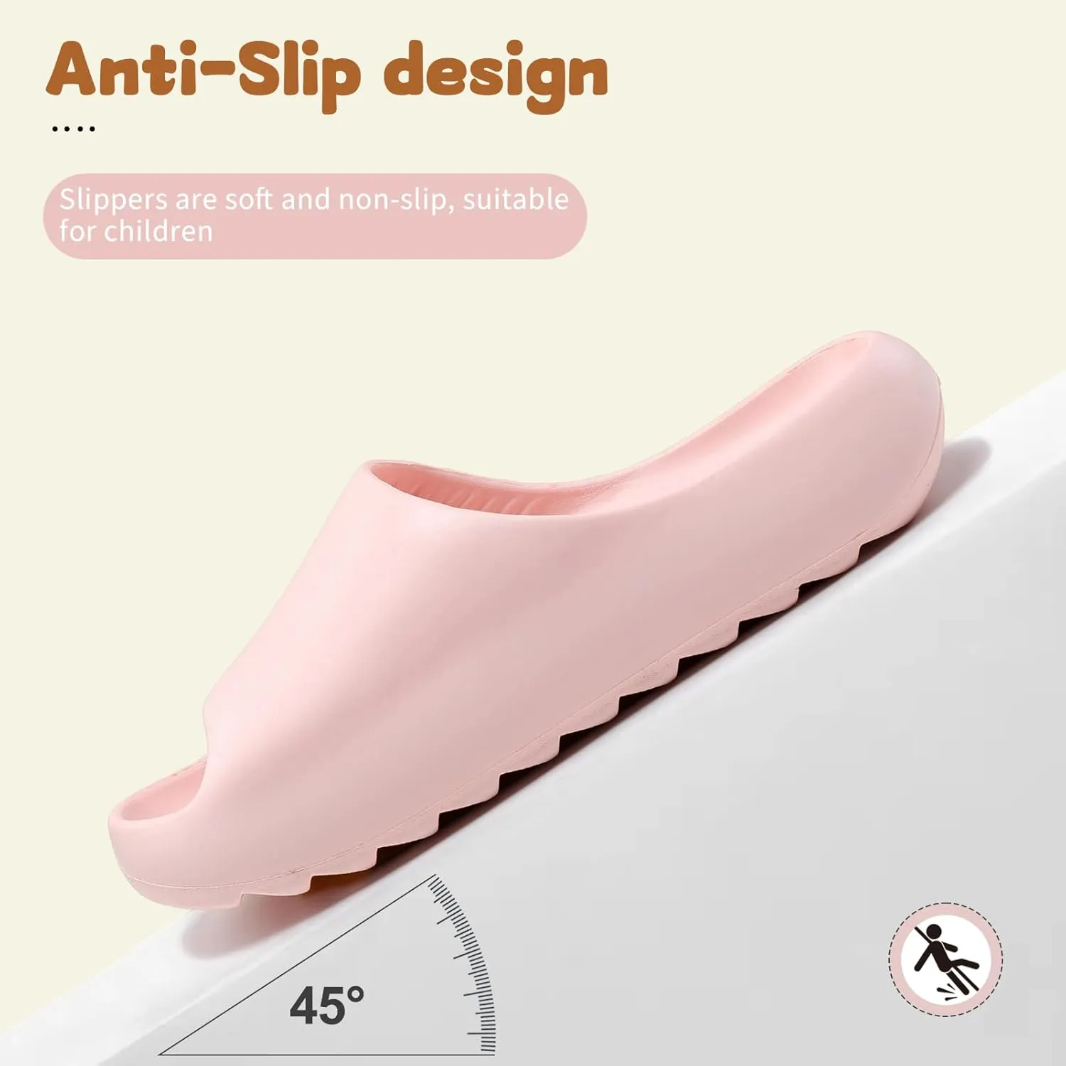 Kids Cloud Slides Slippers For Girls Boys,Pillow House Slippers Non-Slip Super Soft Quick Drying Shower Cushioned Slides Bathroom Thick Sole Sandals Indoor Outdoor Slippers