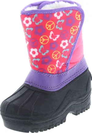 Kids Easy Slip On Waterproof Warm Winter Boots