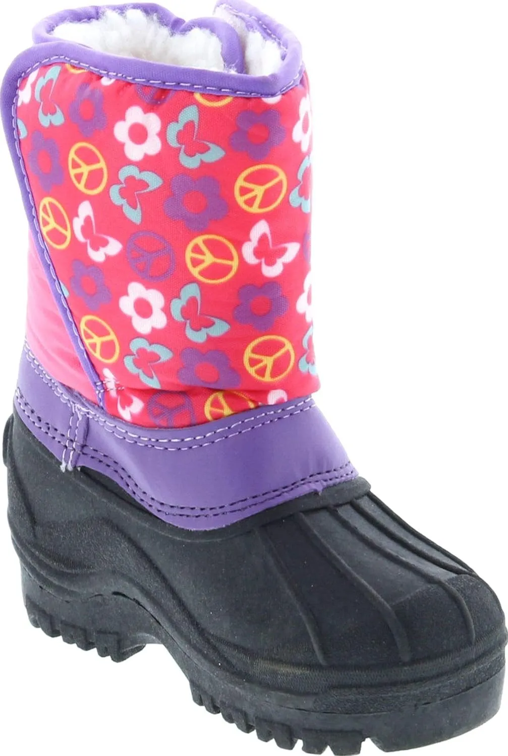Kids Easy Slip On Waterproof Warm Winter Boots