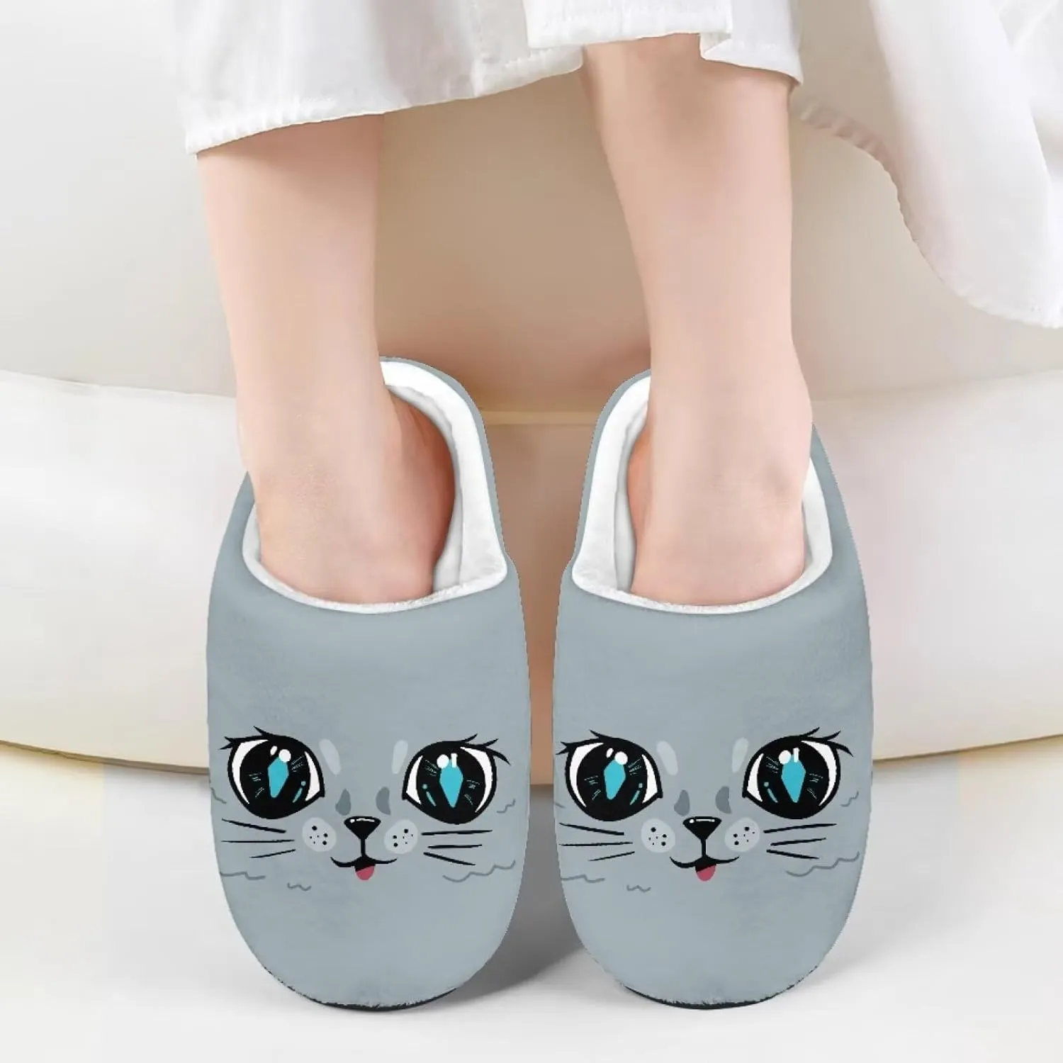 Kids Fuzzy Warm House Slippers for Girls Non Slip Rubber Sole Home Slippers for Toddlers Size 9-15