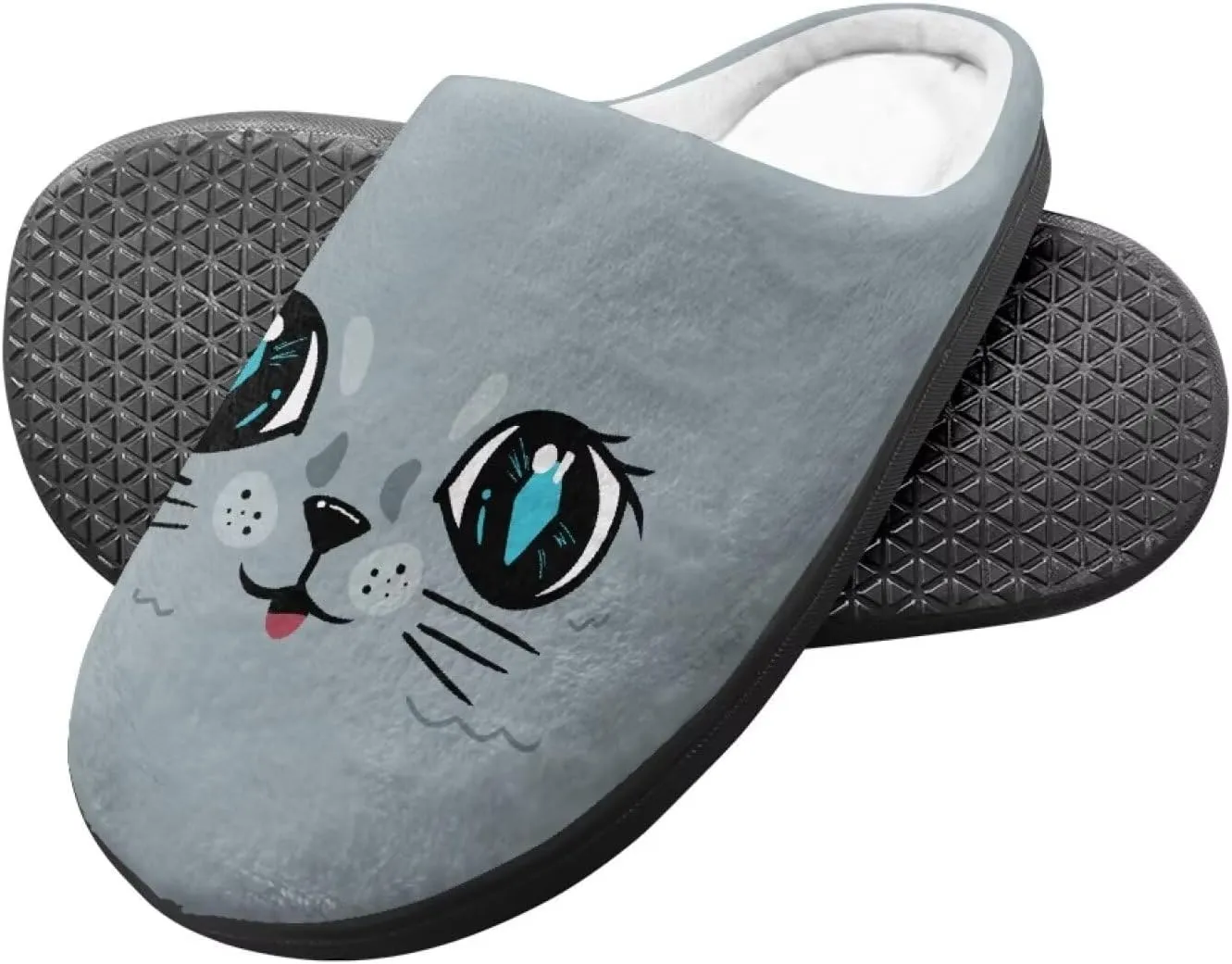 Kids Fuzzy Warm House Slippers for Girls Non Slip Rubber Sole Home Slippers for Toddlers Size 9-15