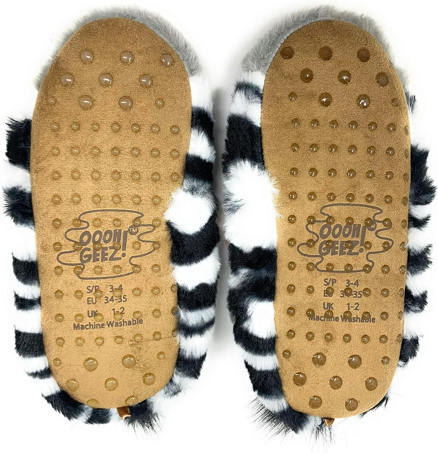 Kids Novelty Cute Plush Animal Slippers, Funny Fluffy Non-Slip House Shoes for Girls & Boys, Size 1-4