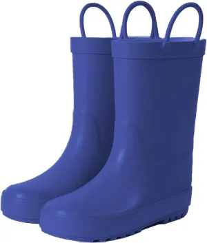 Kids Rain Boots - Toddler Waterproof Rubber Kids Rain Boots for Girls and Boys with Fun Patterns and Easy-On Handles