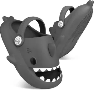 Kids Shark Slides丨Pillow Shower Sandals Quick Dry Slippers丨Toddler Boys Girls Comfy Cloud Slides丨Summer Non-Slip Thick Sole Beach Pool shoes