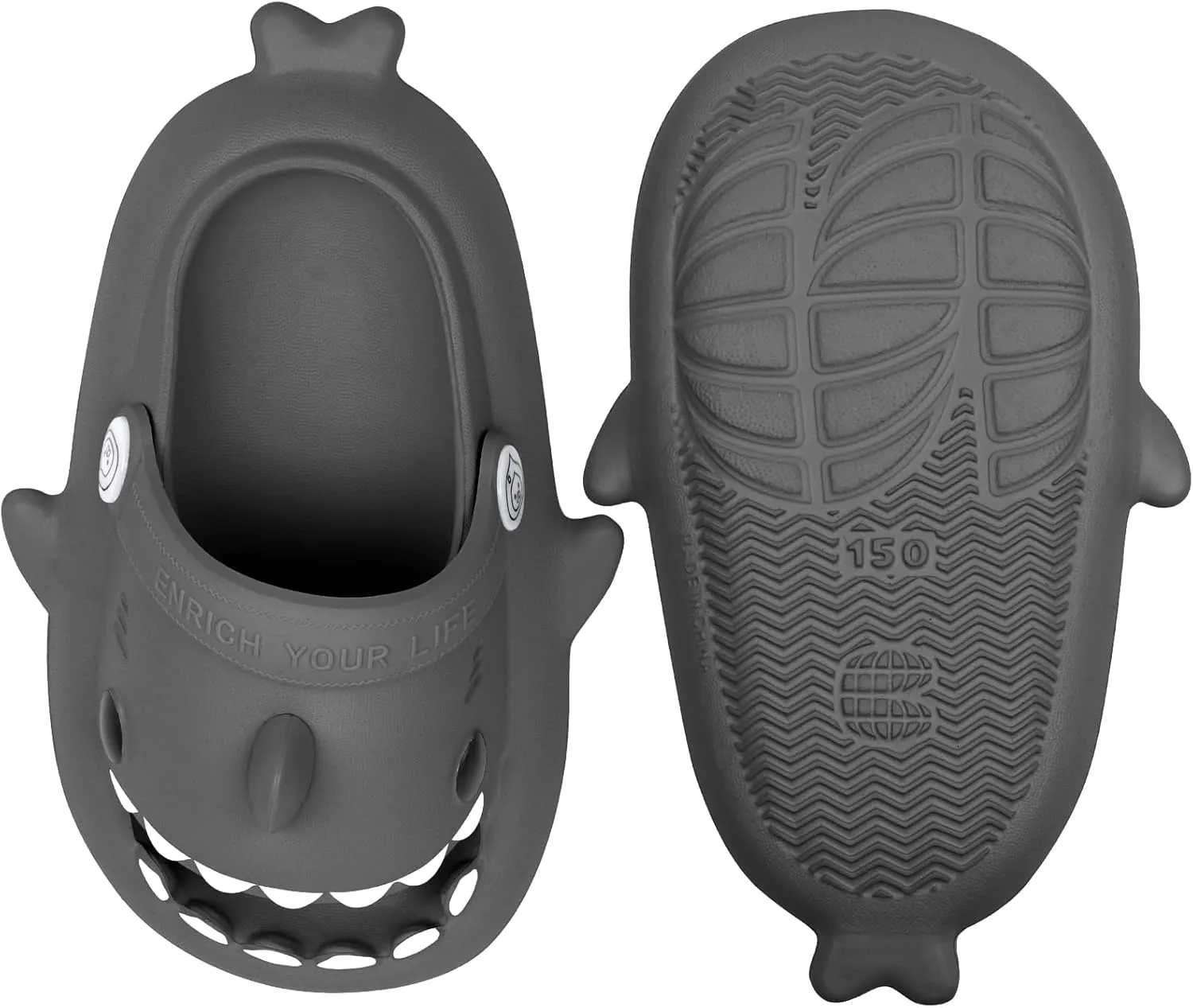 Kids Shark Slides丨Pillow Shower Sandals Quick Dry Slippers丨Toddler Boys Girls Comfy Cloud Slides丨Summer Non-Slip Thick Sole Beach Pool shoes