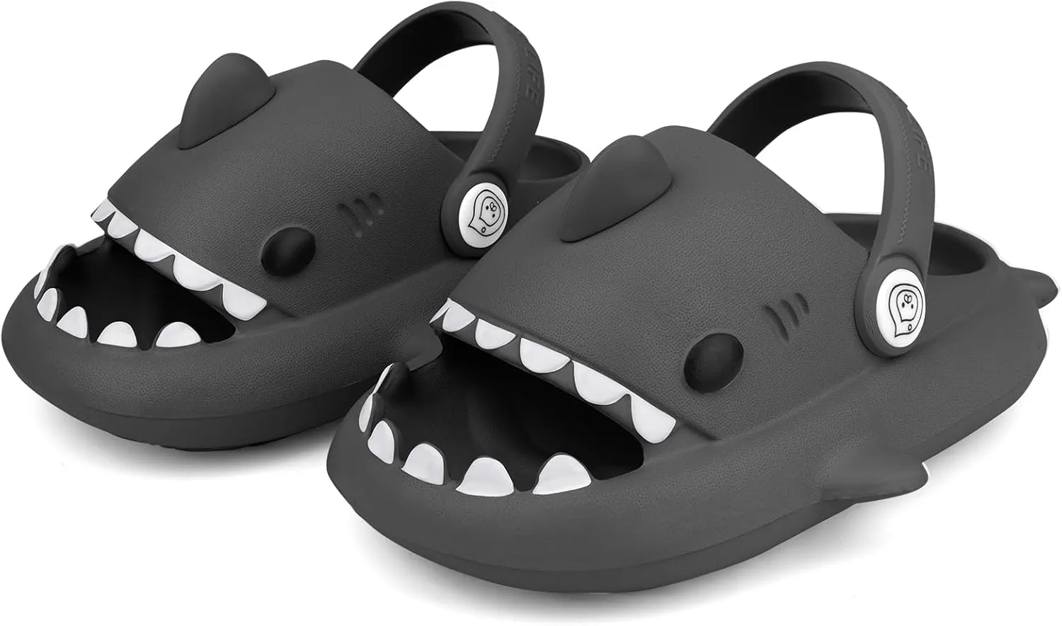 Kids Shark Slides丨Pillow Shower Sandals Quick Dry Slippers丨Toddler Boys Girls Comfy Cloud Slides丨Summer Non-Slip Thick Sole Beach Pool shoes