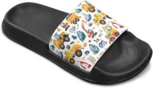 Kids Slide Sandals Novelty Ball Car Slides for Boys Non-slip Summer Slippers Beach Pool Shoes