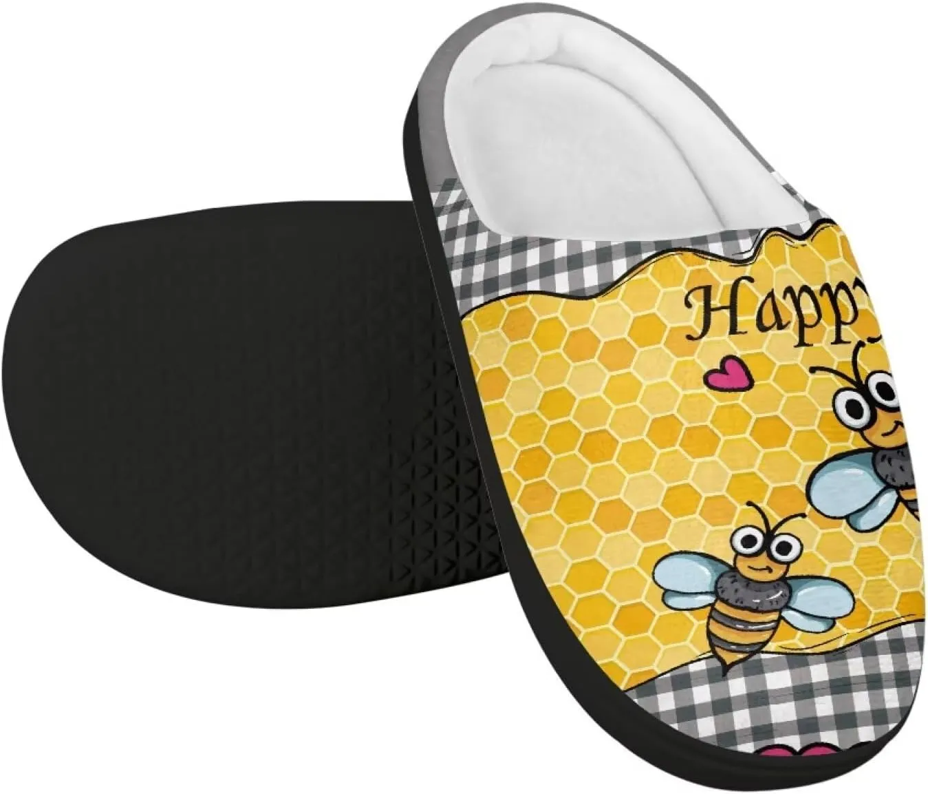 Kids Slip-On House Slipper Fuzzy Soft Non-Slip Outdoor Slippers Warm Comfortable Fluffy Slippers for Toddler US 9-15