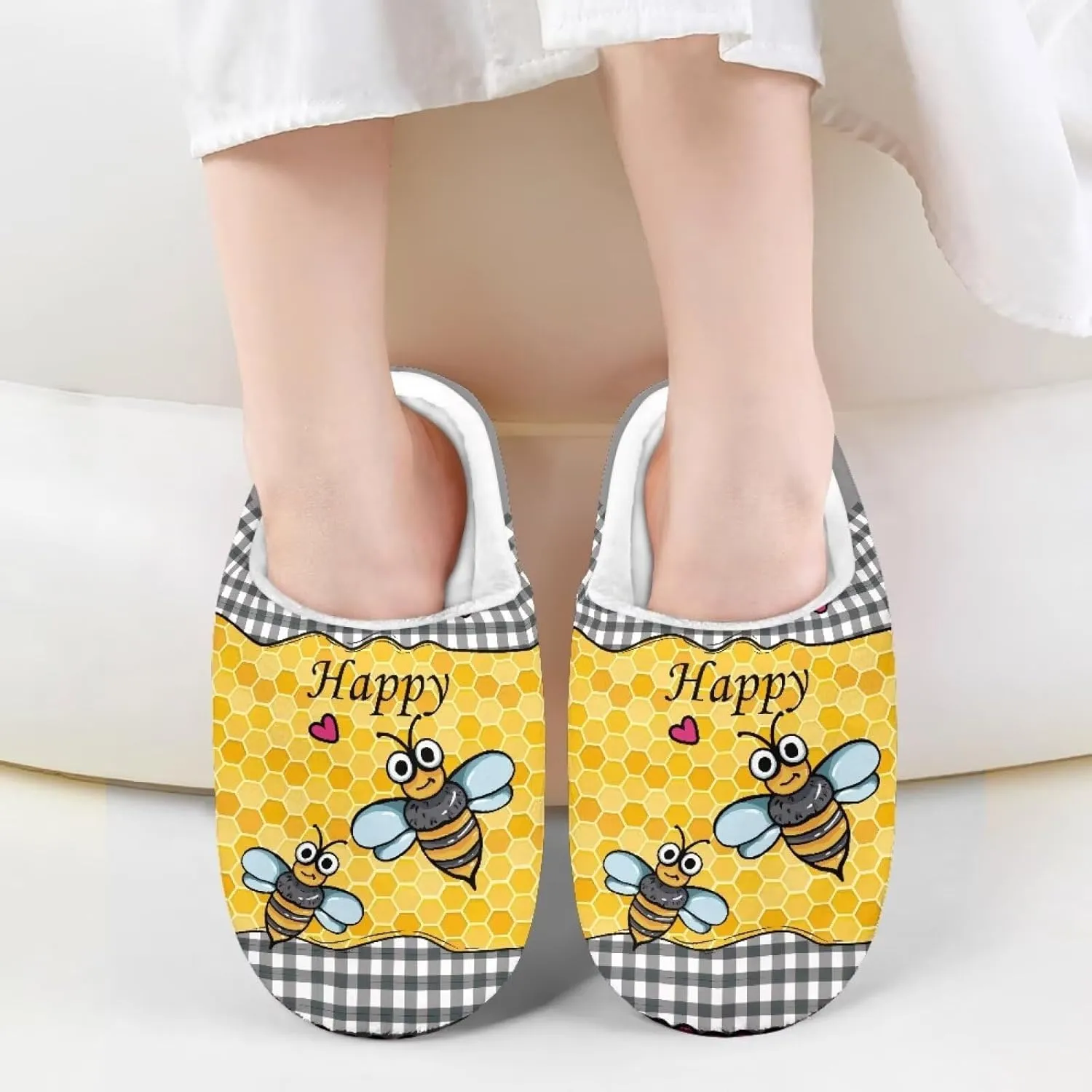 Kids Slip-On House Slipper Fuzzy Soft Non-Slip Outdoor Slippers Warm Comfortable Fluffy Slippers for Toddler US 9-15