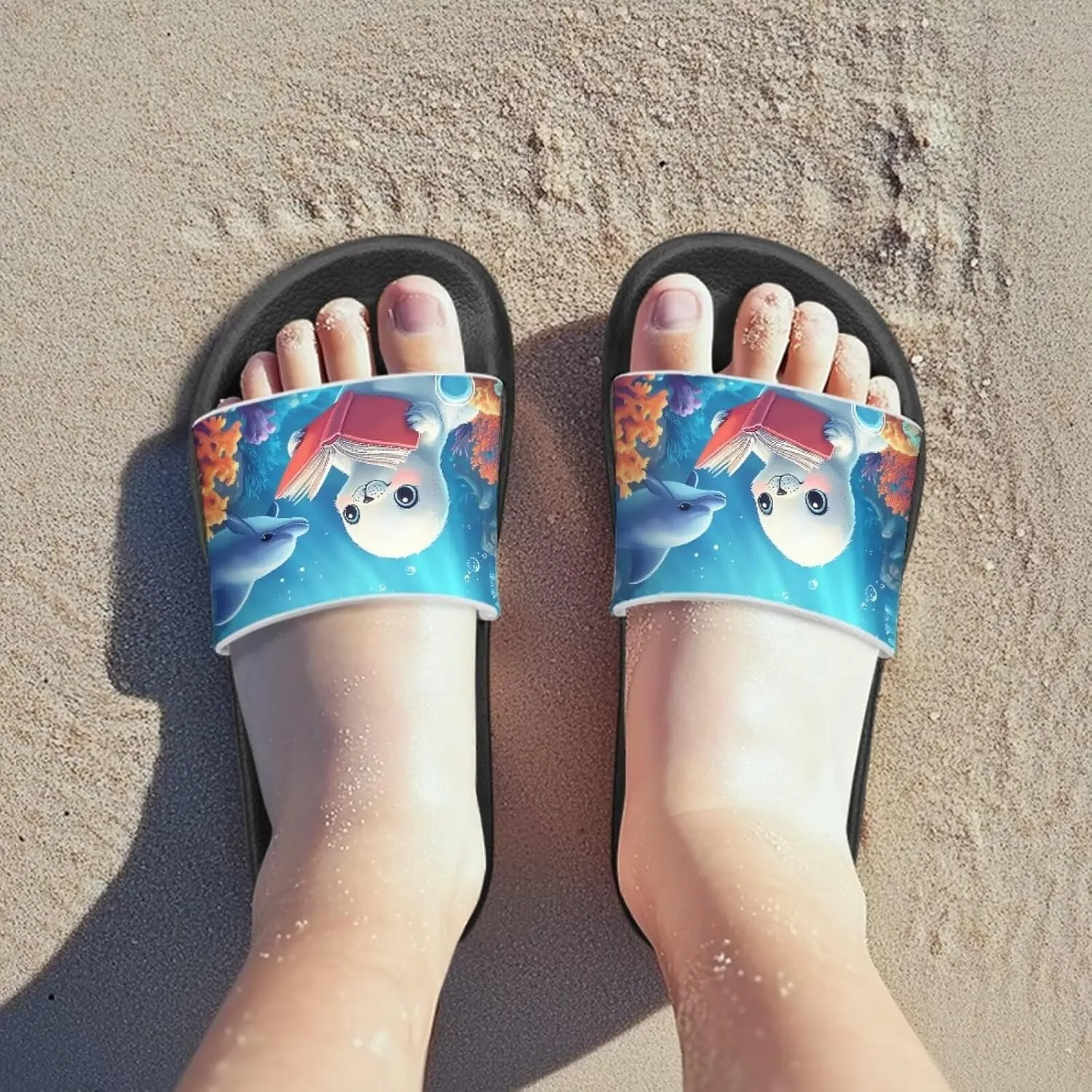 Kids Slippers Slide Sandals House Slippers Indoor Outdoor Beach Shoes for Summer Boys Slide Sandals