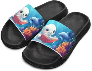 Kids Slippers Slide Sandals House Slippers Indoor Outdoor Beach Shoes for Summer Boys Slide Sandals