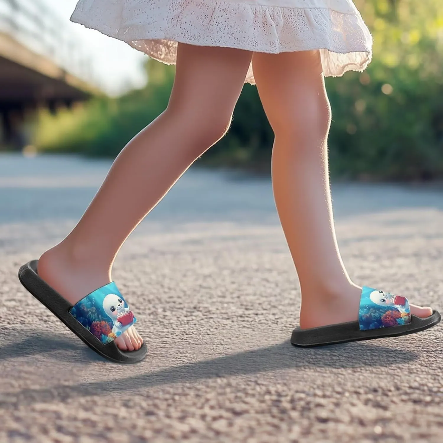 Kids Slippers Slide Sandals House Slippers Indoor Outdoor Beach Shoes for Summer Boys Slide Sandals