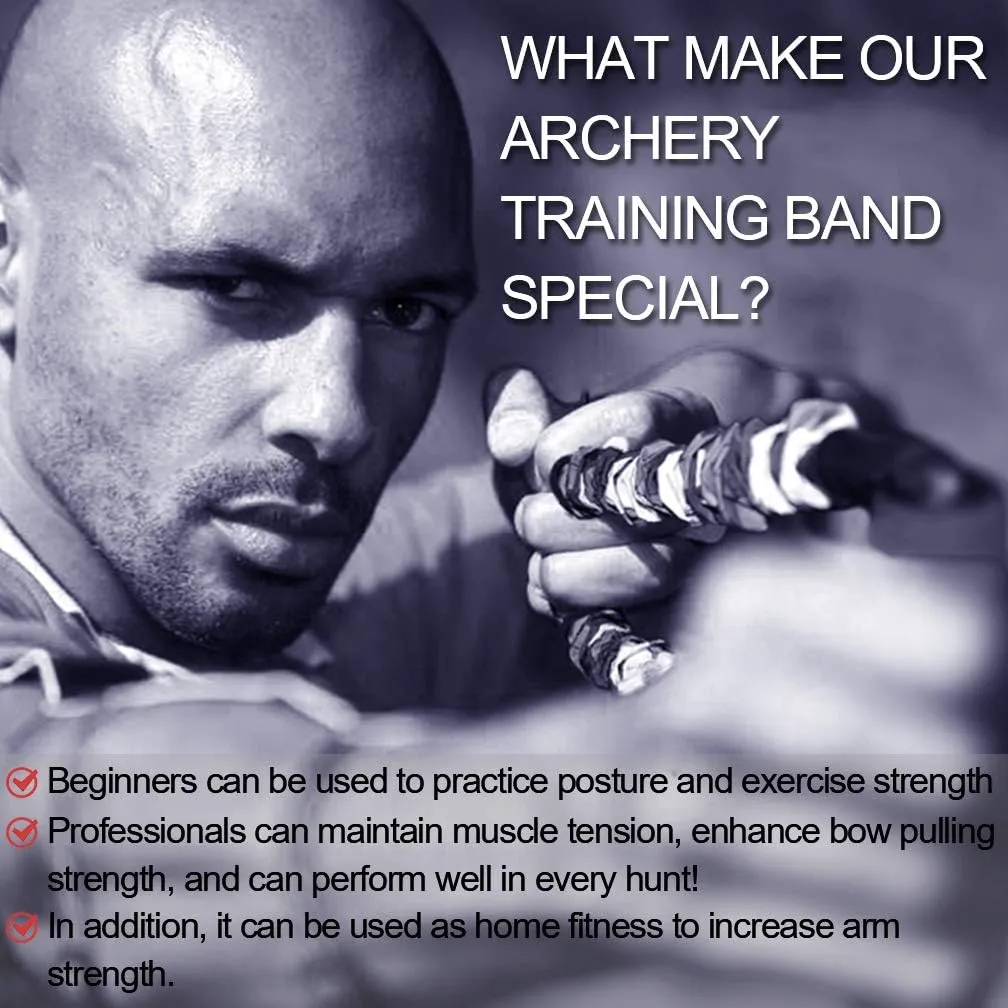 KIKIGOAL Archery Band Archery Exerciser Bow Trainer Strength Training for Reflex Bow Compound Bow Shooting