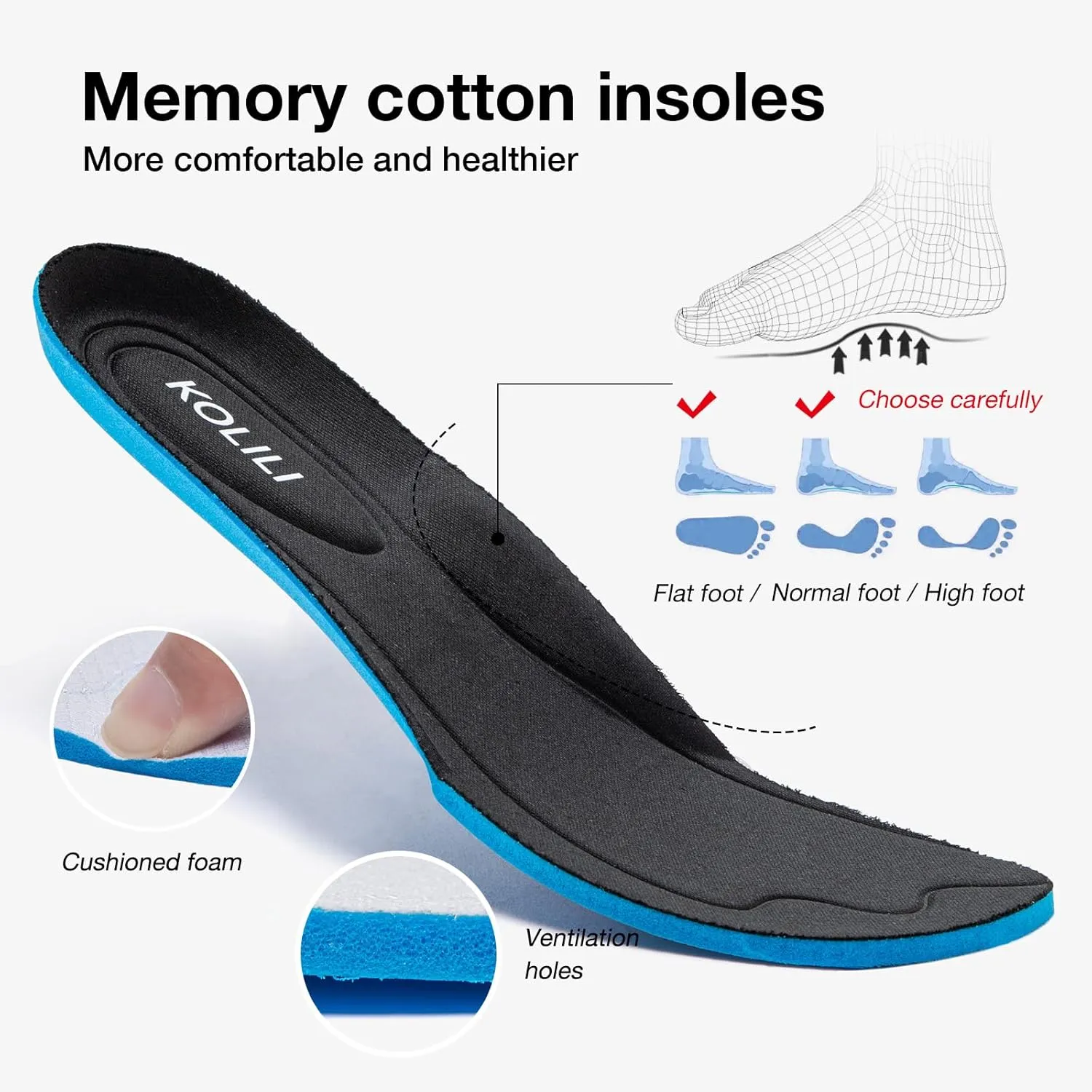 KOLILI Women's Wide Toe Box Shoes Easy Slip On Cushion Walking Sneakers