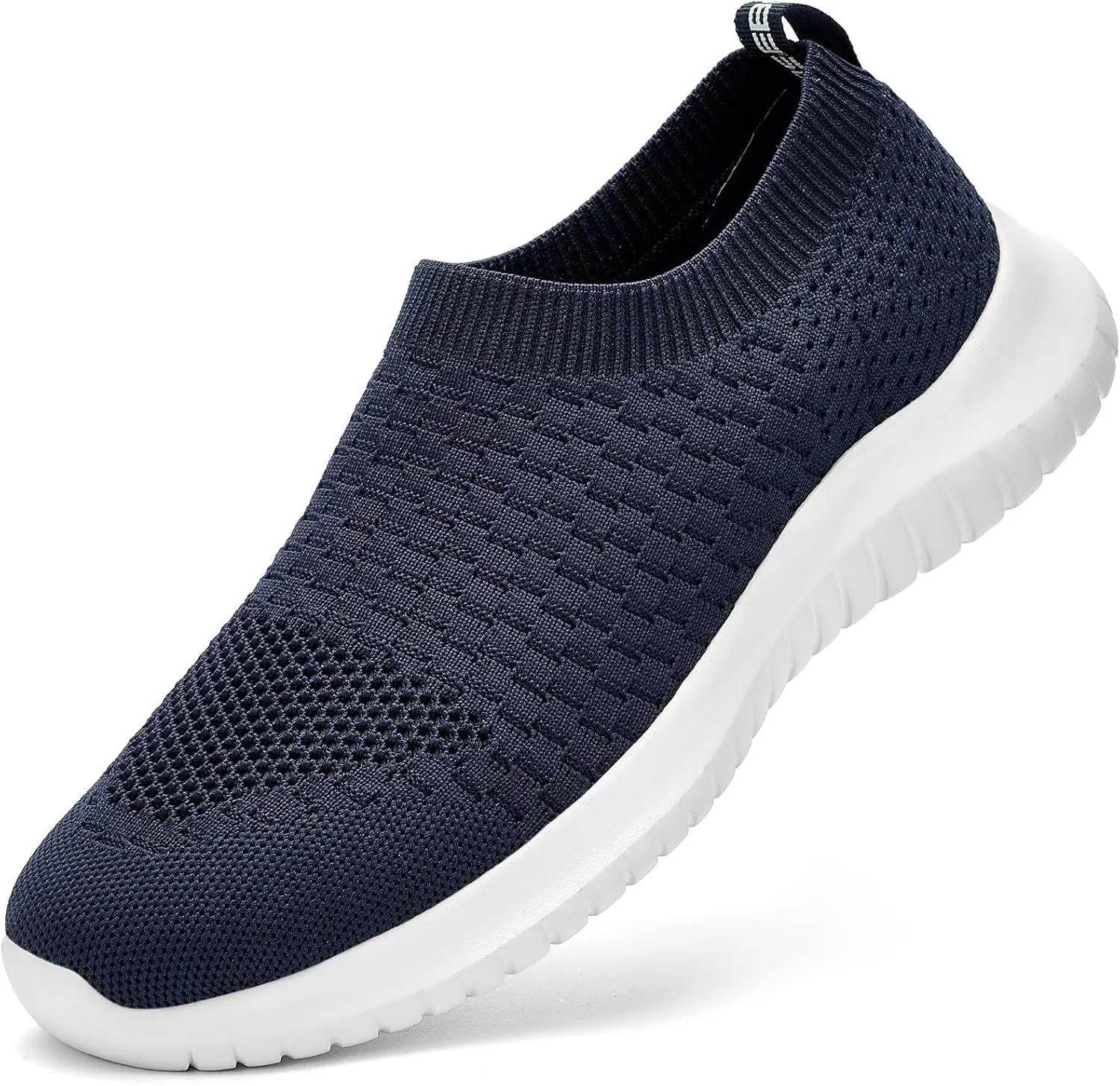 konhill Men's Athletic Walking Shoes - Lightweight Casual Knit Slip on Sneakers