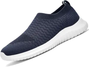 konhill Men's Athletic Walking Shoes - Lightweight Casual Knit Slip on Sneakers