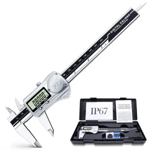 Kynup Digital Caliper, Calipers Measuring Tool with IP67 Waterproof, Extreme Accuracy, Stainless Steel Design, Auto Power Off, Switch from Inch Metric (6Inch/150MM)