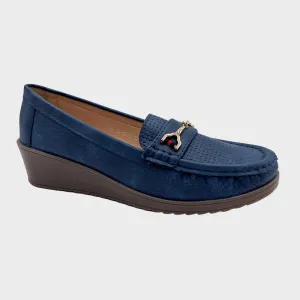 Ladies Snaffle Navy Loafer
