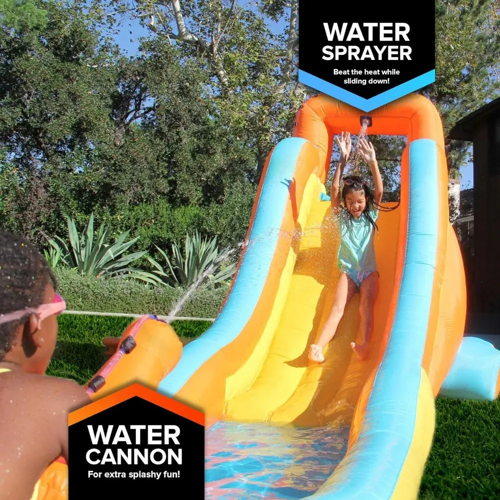 Large Inflatable Water Slide with Cannon & Climbing Wall