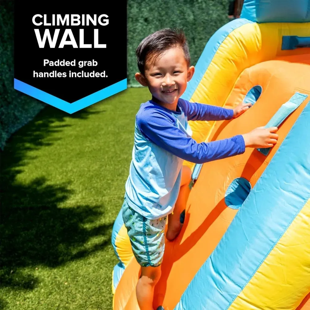 Large Inflatable Water Slide with Cannon & Climbing Wall