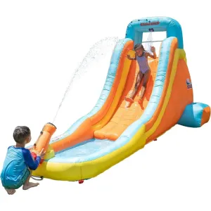 Large Inflatable Water Slide with Cannon & Climbing Wall