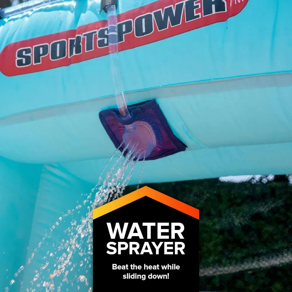 Large Inflatable Water Slide with Cannon & Climbing Wall