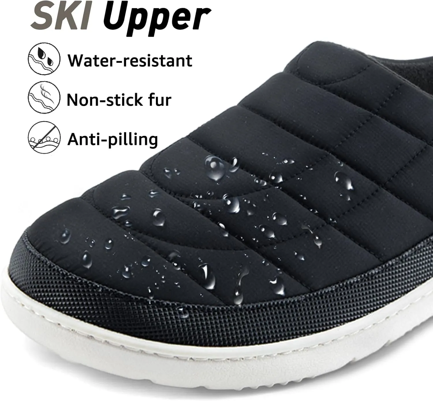 LazyStep Men's Slip on Slippers Indoor Outdoor House Shoes Memory Foam Clogs for Men