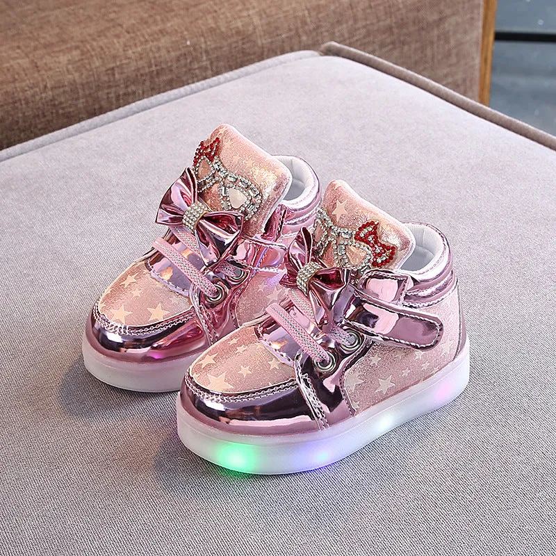 LED shoe magic button
