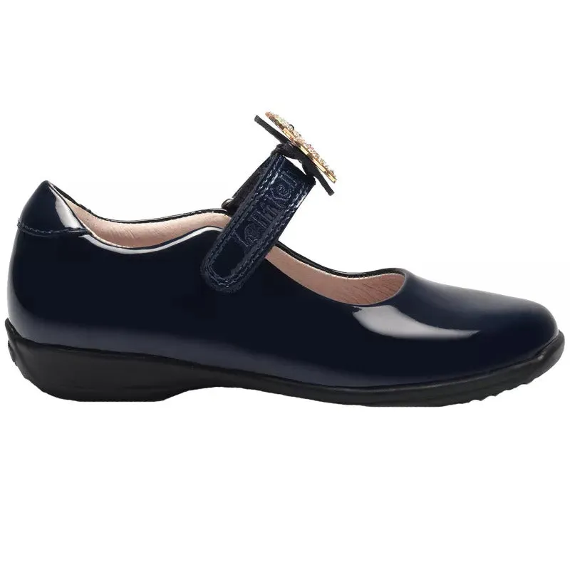 Lelli Kelly LK8317 (DE01) Poppy Blue Patent School Shoes F Fitting