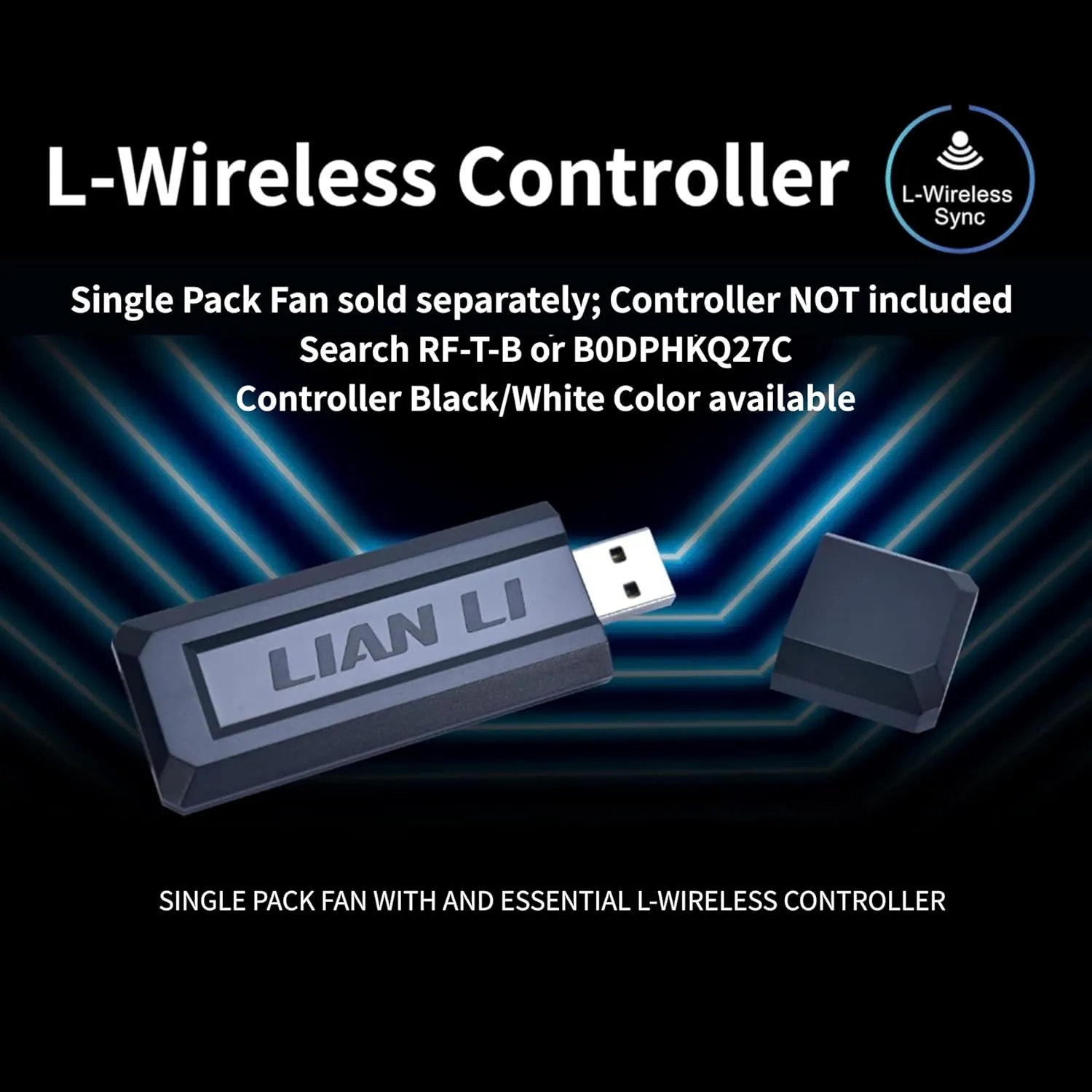 Lian Li UNI Fan SL - LCD Wireless 120 - ARGB PC Case Fan - 1.6" LCD Display - 2.4 GHz Wireless Signal for RGB & Fans Control - L-Wireless Controller Not Included & Required - Black (12SLLCD1W1B)