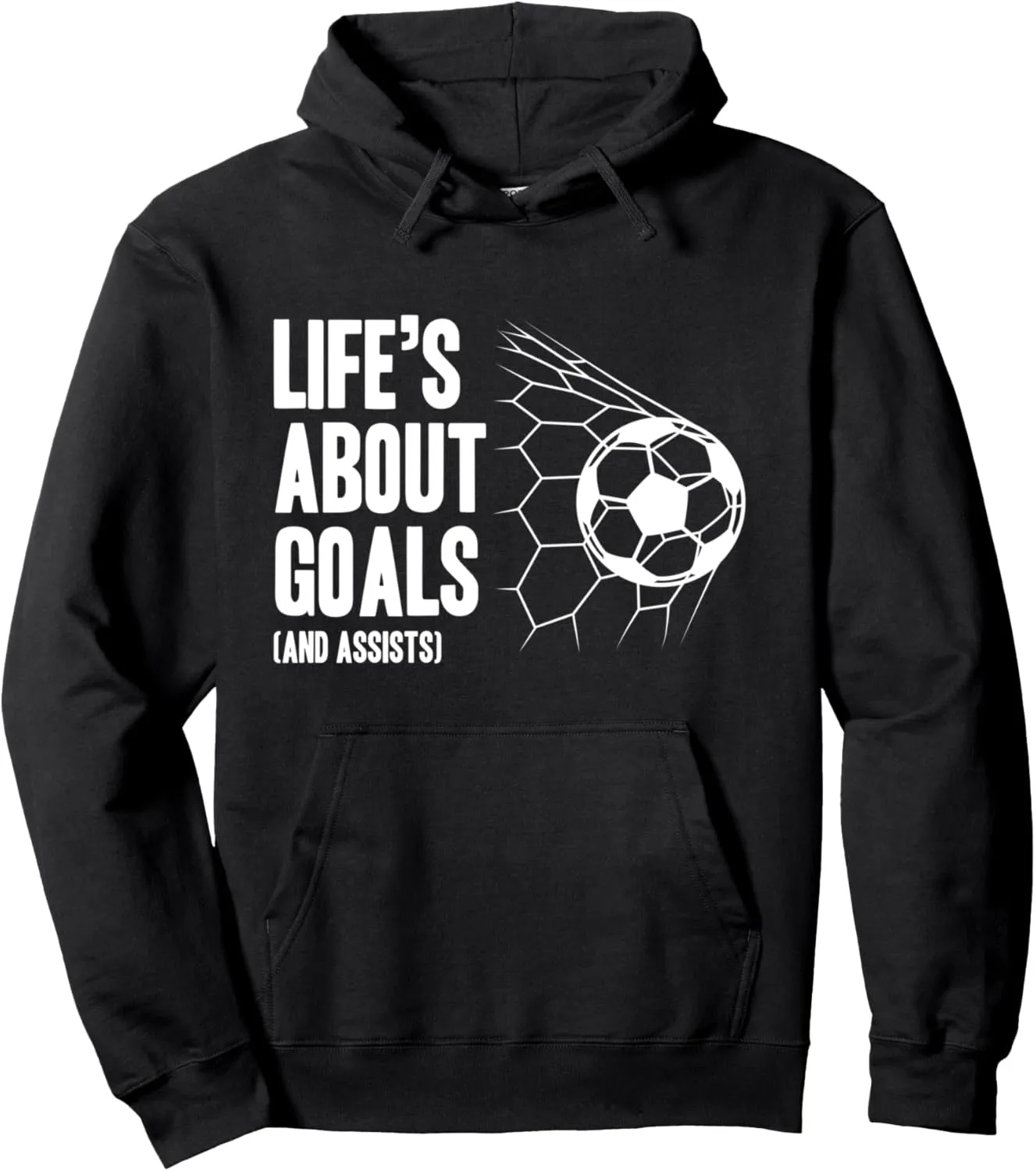 Life's About Goals Soccer Player Coach Trainer Training Pullover Hoodie