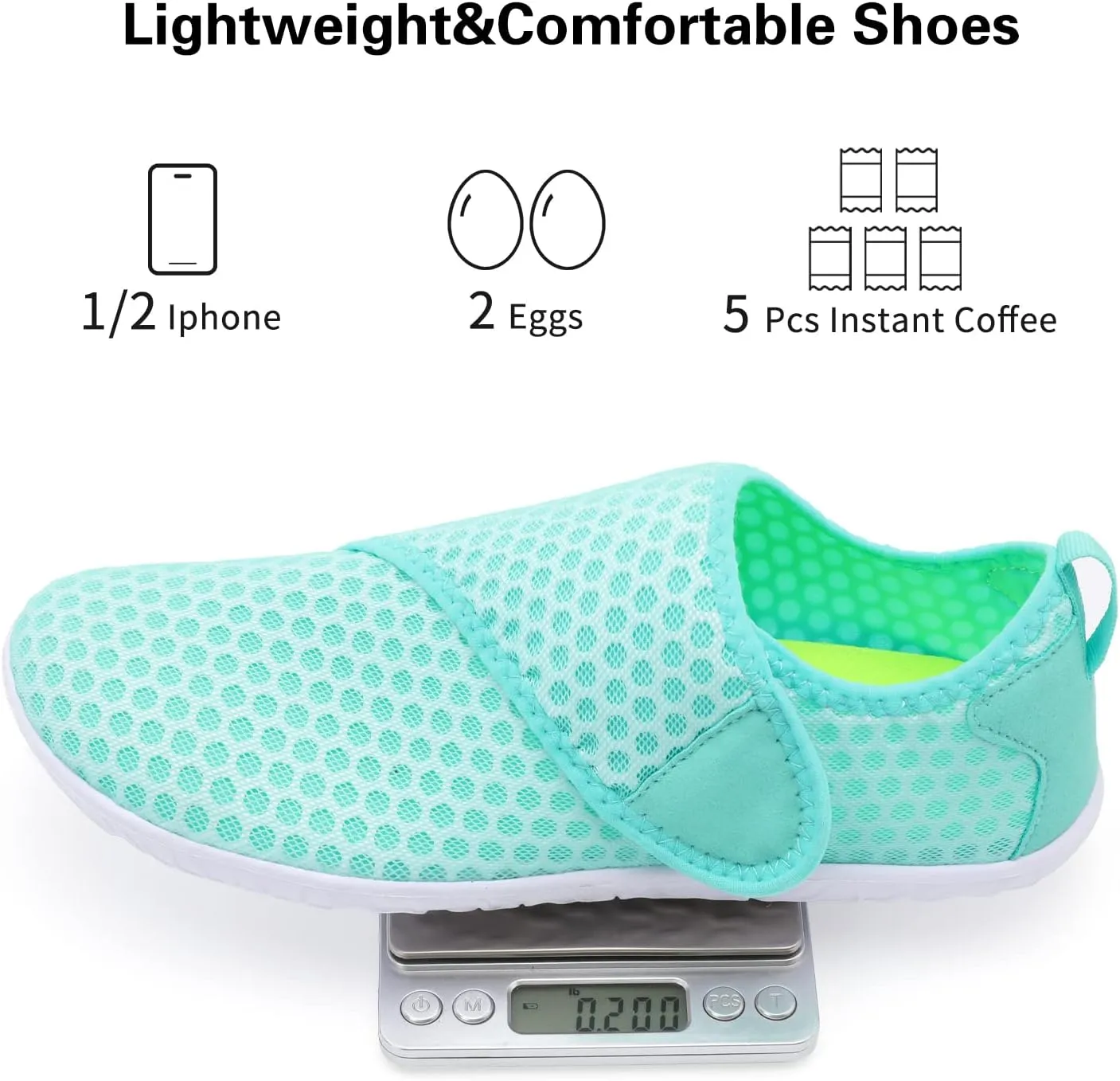 Lisdwde Women Men Water Shoes Quick Dry Breathable Aqua Sock Shoe for Summer Pool Swimming Beach Diving Walking