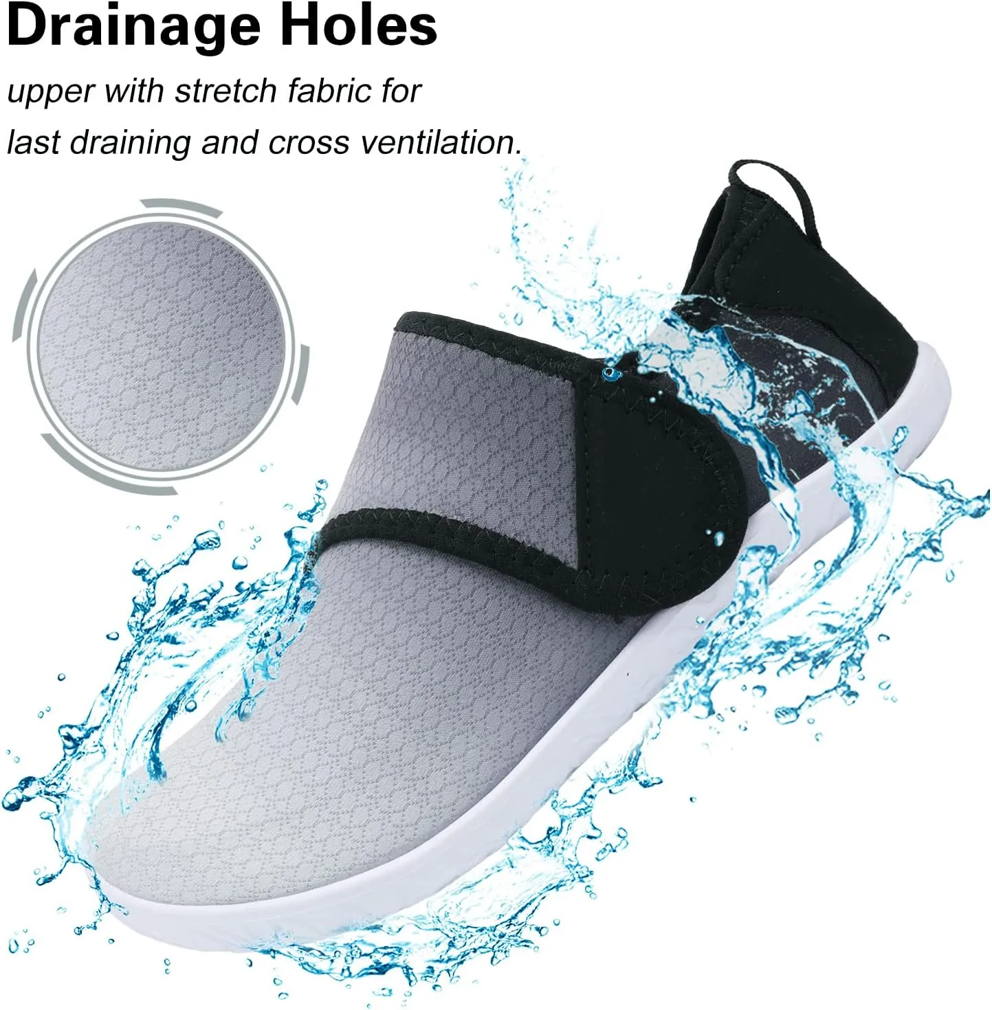 Lisdwde Women Men Water Shoes Quick Dry Breathable Aqua Sock Shoe for Summer Pool Swimming Beach Diving Walking