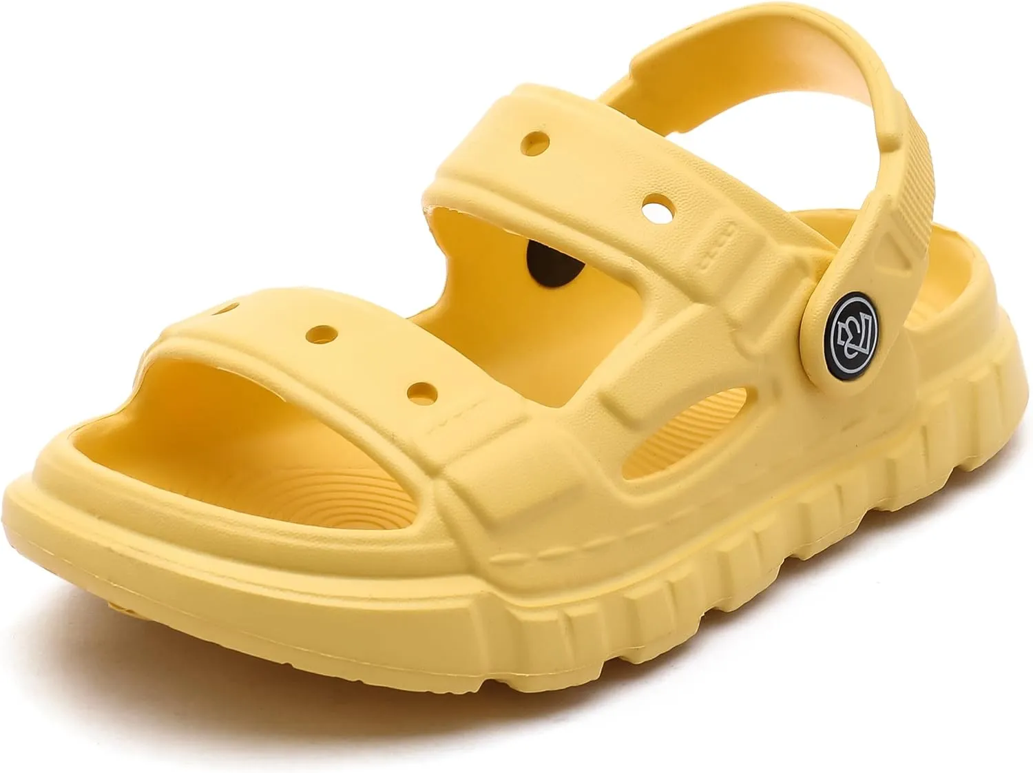 LONSOEN Kids Summer Clogs Boys Girls Slide Sandals Adjustable Toddler Indoor Outdoor Slippers Children Beach Pool Shoes