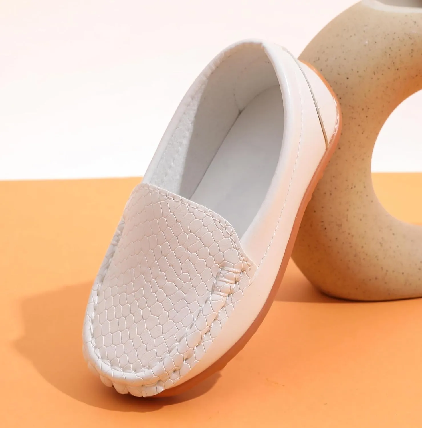 LONSOEN Toddler Little Kid Boys Girls Soft Slip On Loafers Dress Flat Shoes
