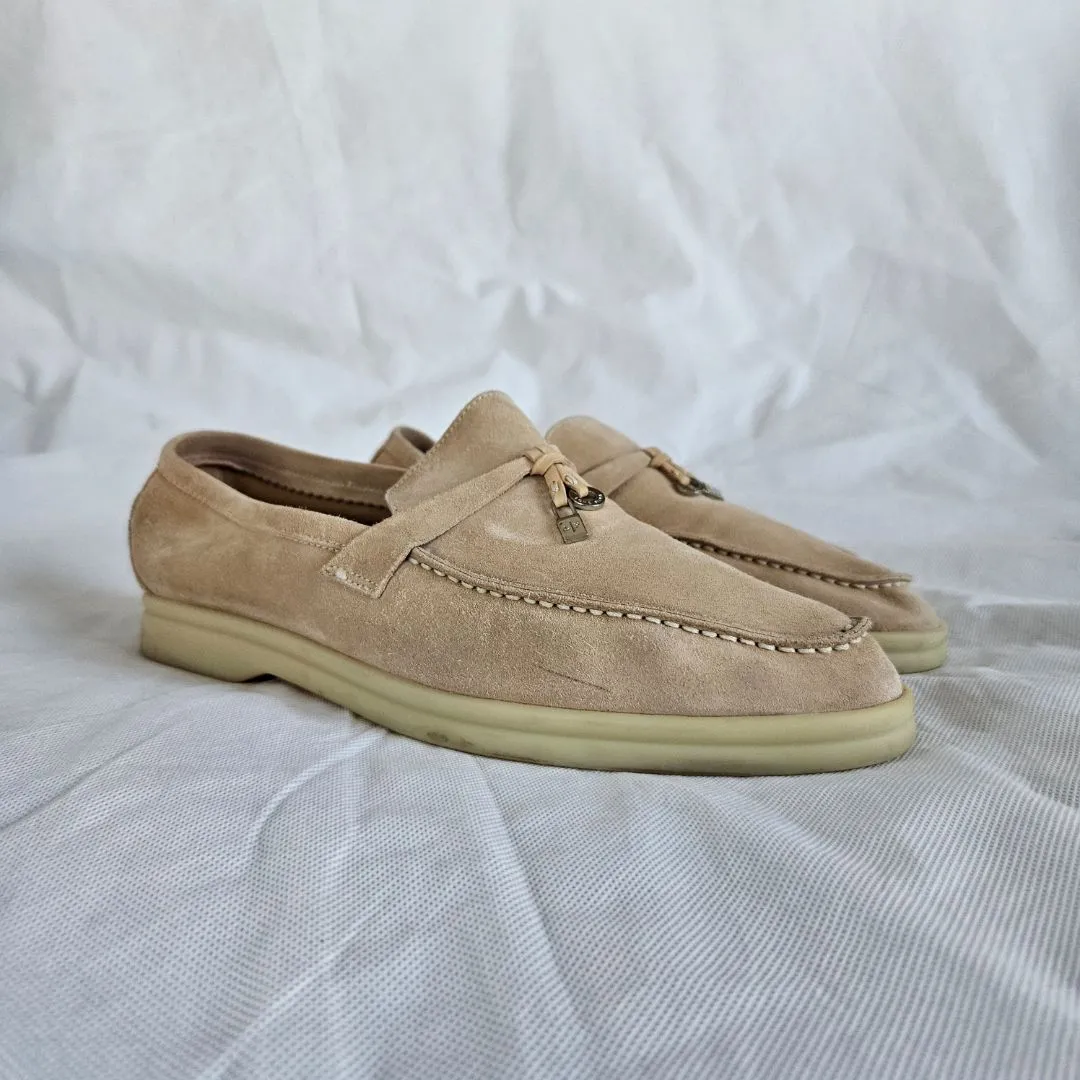 Loro Piana Suede Plush Summer Walk Loafer, 40