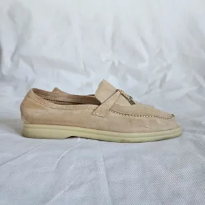Loro Piana Suede Plush Summer Walk Loafer, 40