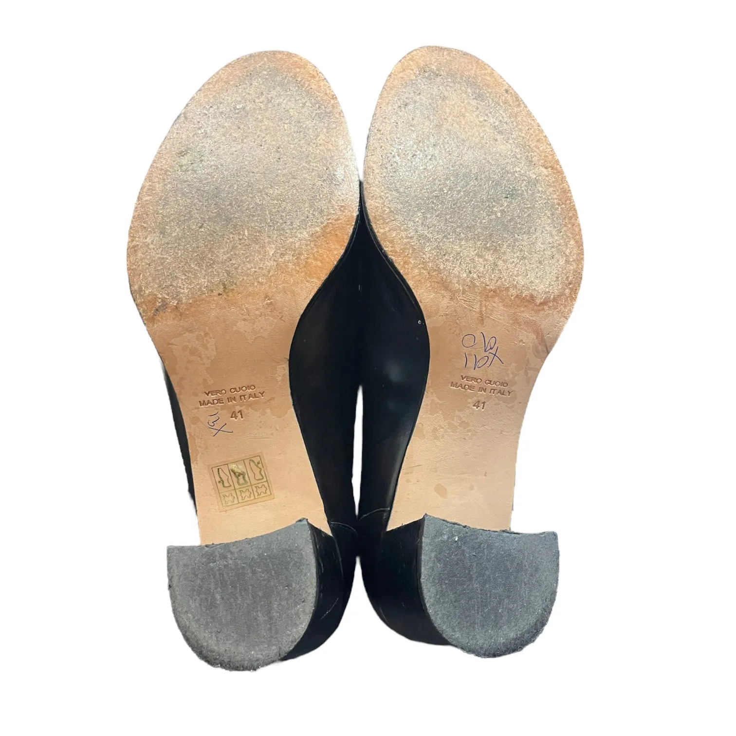 Luca Grossi Black Loafer Heels