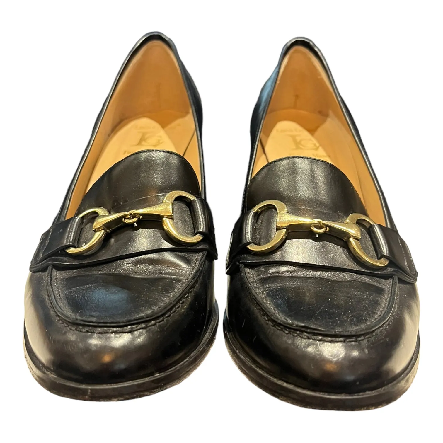 Luca Grossi Black Loafer Heels